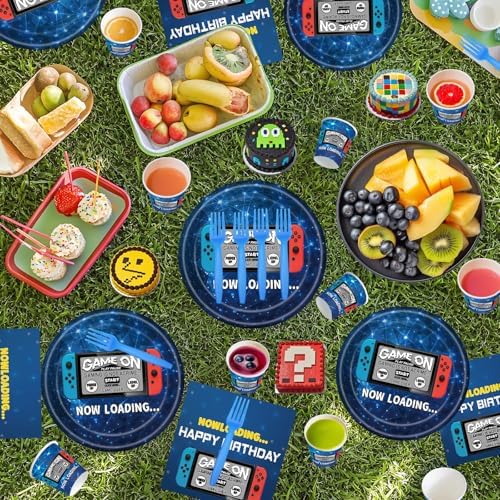Video Game Party Supplies Set for 24 Guests