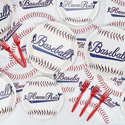 Baseball Party Tableware Set 81 Pcs Disposable