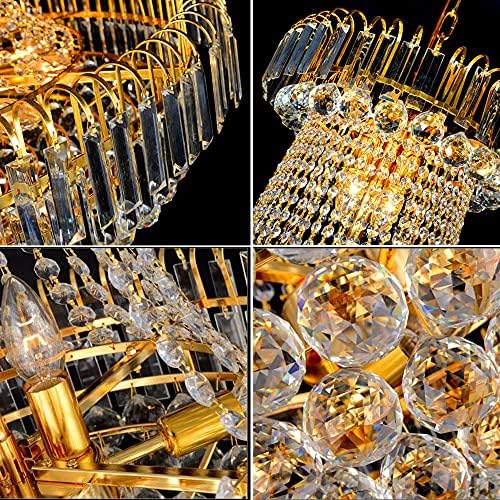 A Million Luxury Gold Chandelier with 8 K9 Crystal Lights