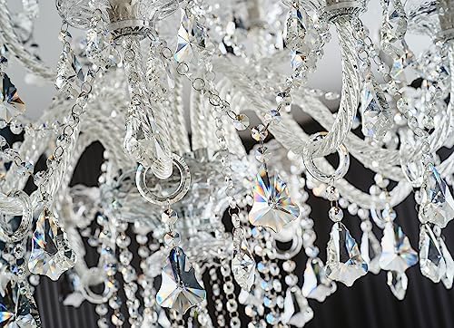 Clear 15 Light Crystal Chandelier with LED Bulbs