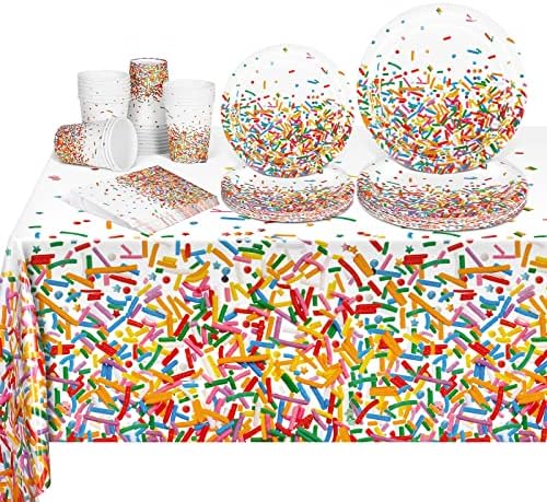 Durony 97 Pieces Confetti Tableware Set