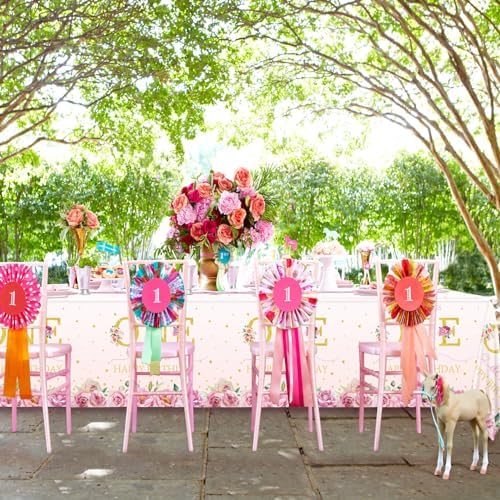 Miss Onederful 8 Pack Floral 1st Birthday Tablecloths 51x87