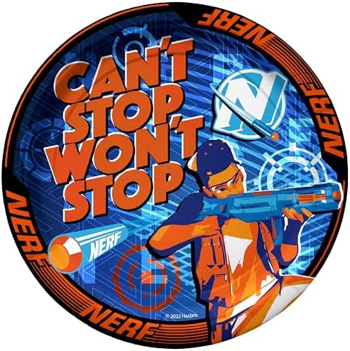 Treasures Gifted Nerf Themed Dinner Plates 16ct