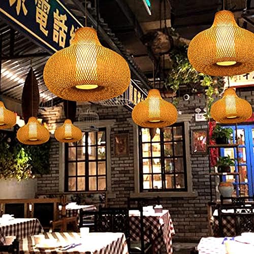 Modern Bamboo Woven Chandelier for Home Decor
