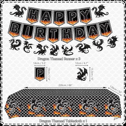 Dragon Birthday Party Decor Set for 20 Guests