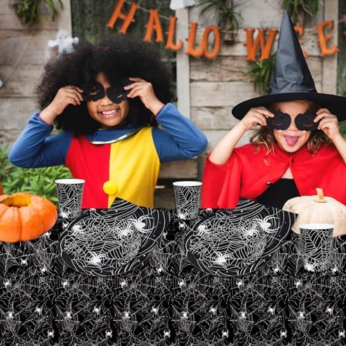 ZVK Halloween Spider Party Tableware Set 97 Pieces
